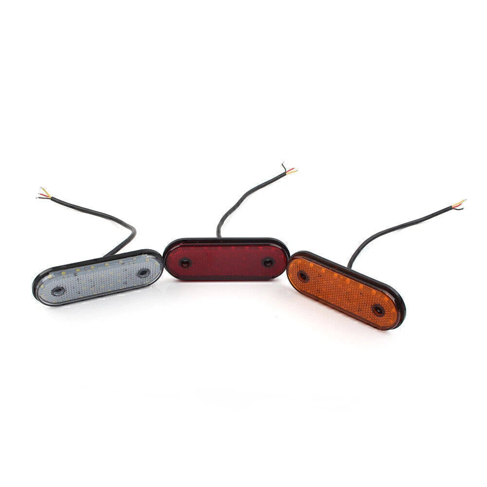 30 LED Oval Side Marker Indicator Light for Trailer Truck Lorry Van (Mo)