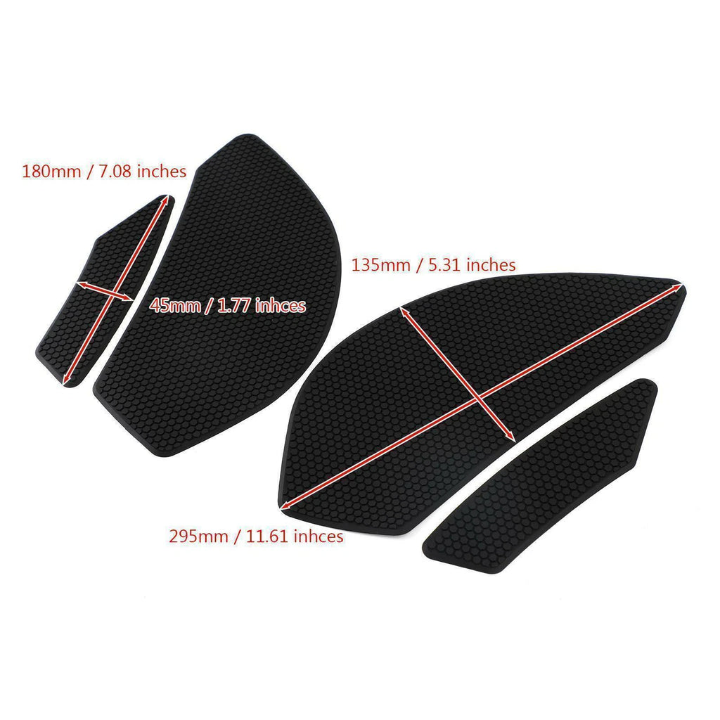 Tank Traction Grips for Kawasaki ZX-6R (2009–2016) ZX 636 (2012–2019) T9
