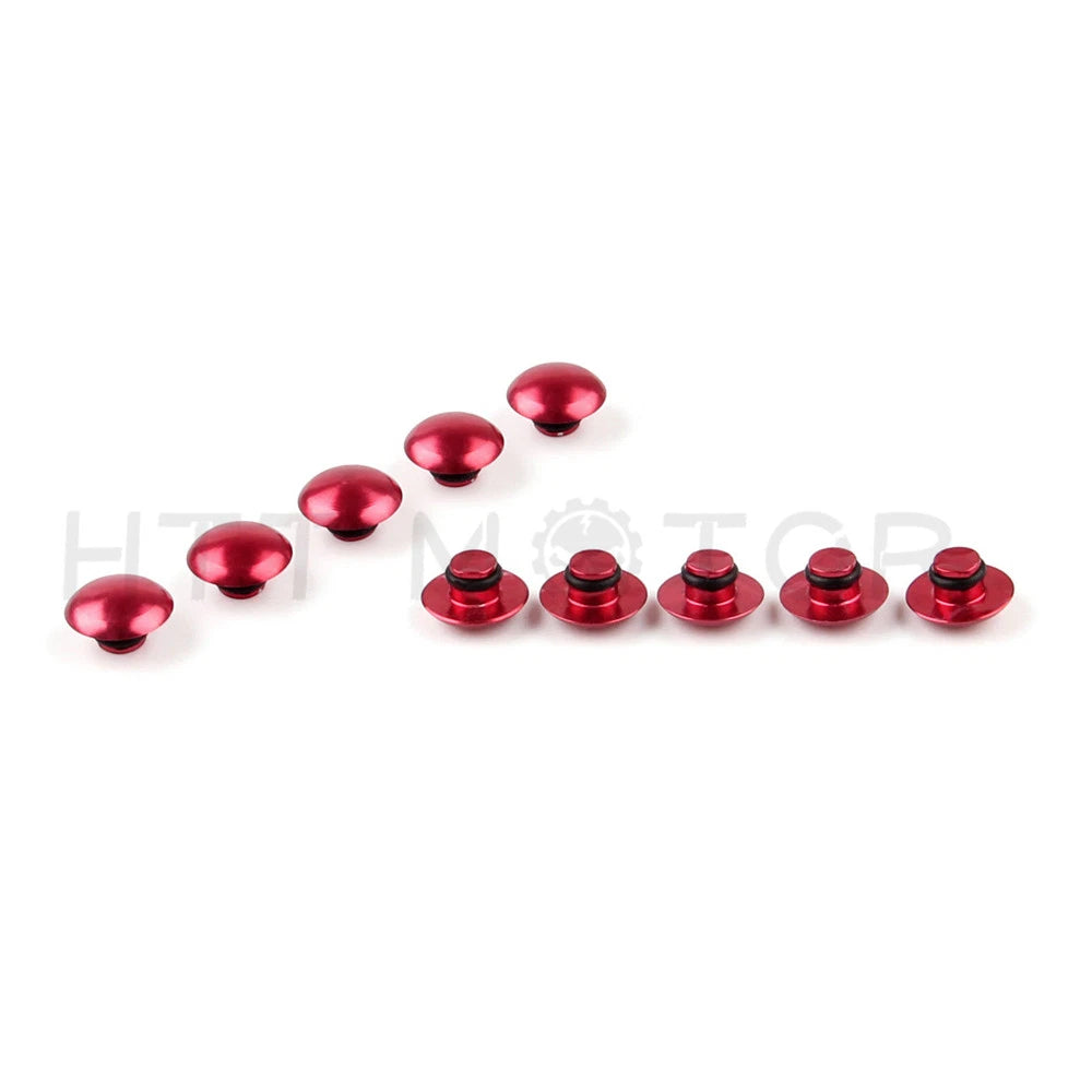 10 PCS Hex Socket Bolt Screw Nut Head Cover for M8 8MM Red