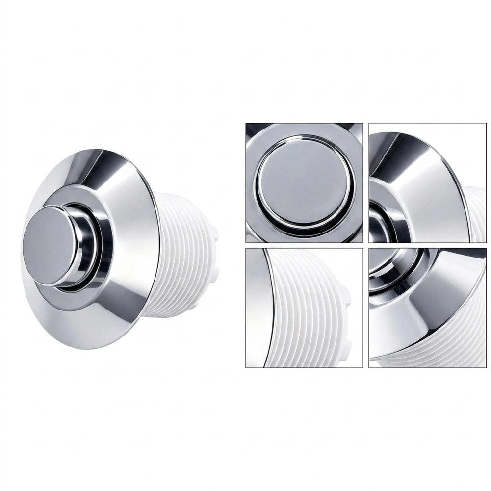 Toilet Air Flush Button for DIY Installation - Matte Black Plastic