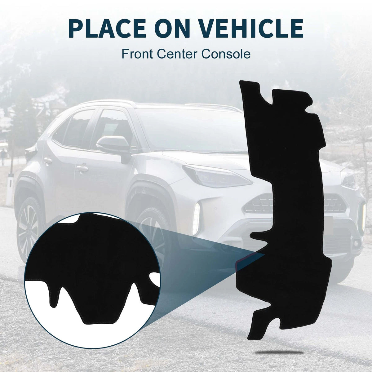 Dashboard Cover Mat for Toyota Yaris Cross (2023–2023) Black 1 Set