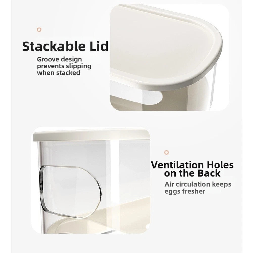 Egg Storage Box for Fridge (30.5 x 8.5 x 14.2 cm) Holds 12 Eggs