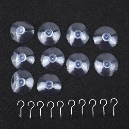 10pk Window Suction Cup Hooks 40mm for Hanging Tools