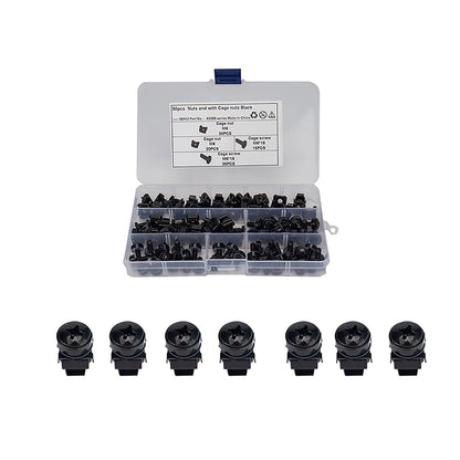 50PCS M6x16mm Rack Mount Cage Nuts Screws for Server Shelf Cabinets
