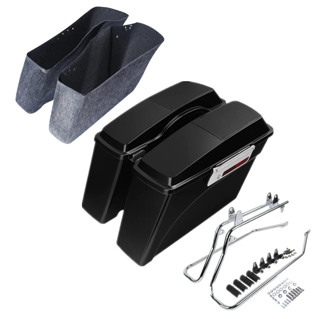 Hard Saddlebag 6X9" Speaker Lid + Conversion Bracket for Harley Softail (1984–2017)