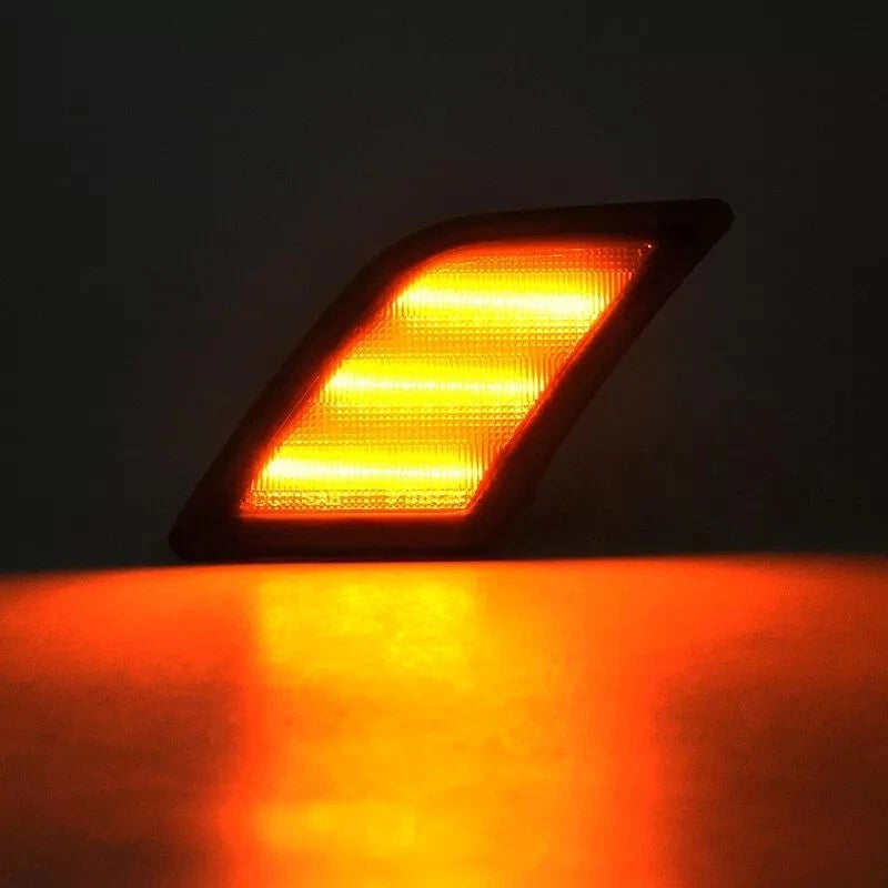 Set of 2 Clear Amber LED Side Marker Lights for Benz W204 C250 C300 C350 (2008–2011)