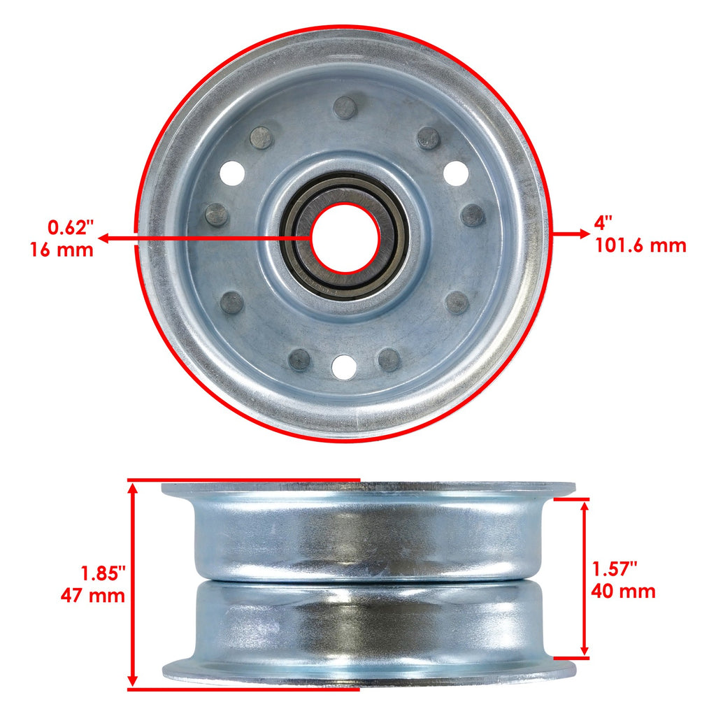 Double Idler Pulley Replacement for King Kutter RSFM 72 SS FH 4 inch (2000–2000)