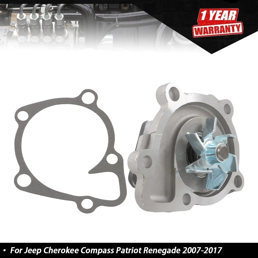 CR7180 Water Pump for Jeep Cherokee Compass Patriot Renegade (2007–2017)