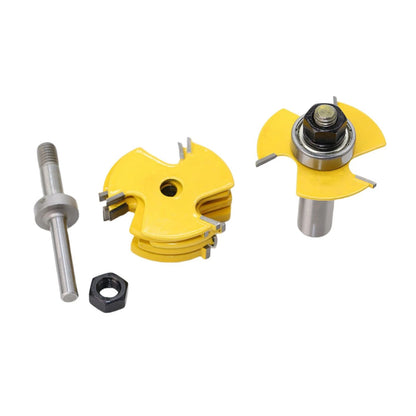 2Pcs Tongue & Groove Router Bits for Router (1/4", 1/2" Shank)