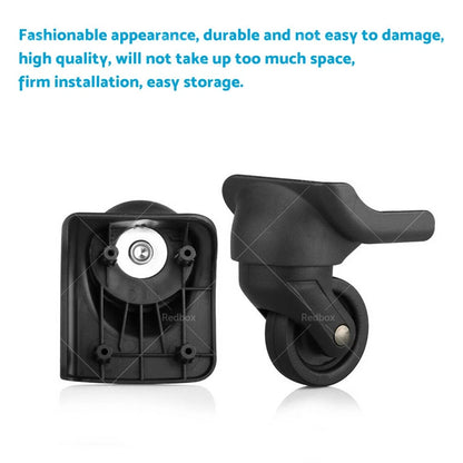2X Plastic Replacement Luggage Wheels for Suitcase (360° Swivel)