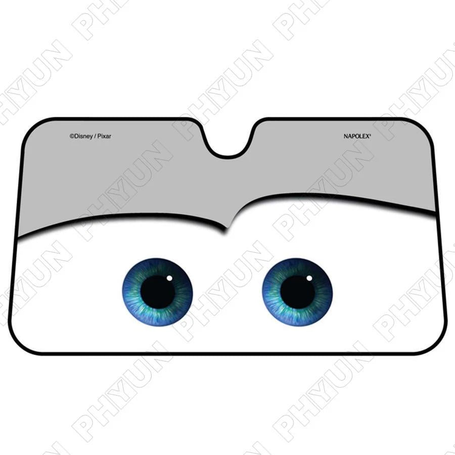 Gray Car Windscreen Sunshade Cover Sun Visor UV Shield Cartoon Big Eyes Pattern