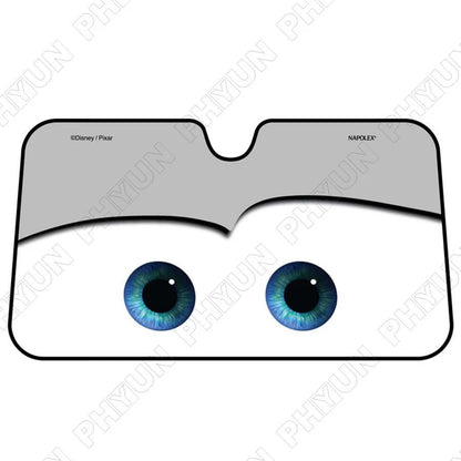 Gray Car Windscreen Sunshade Cover Sun Visor UV Shield Cartoon Big Eyes Pattern