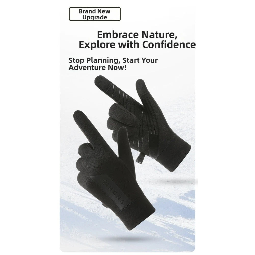 Waterproof Winter Gloves for Running - Windproof, Touchscreen Compatible
