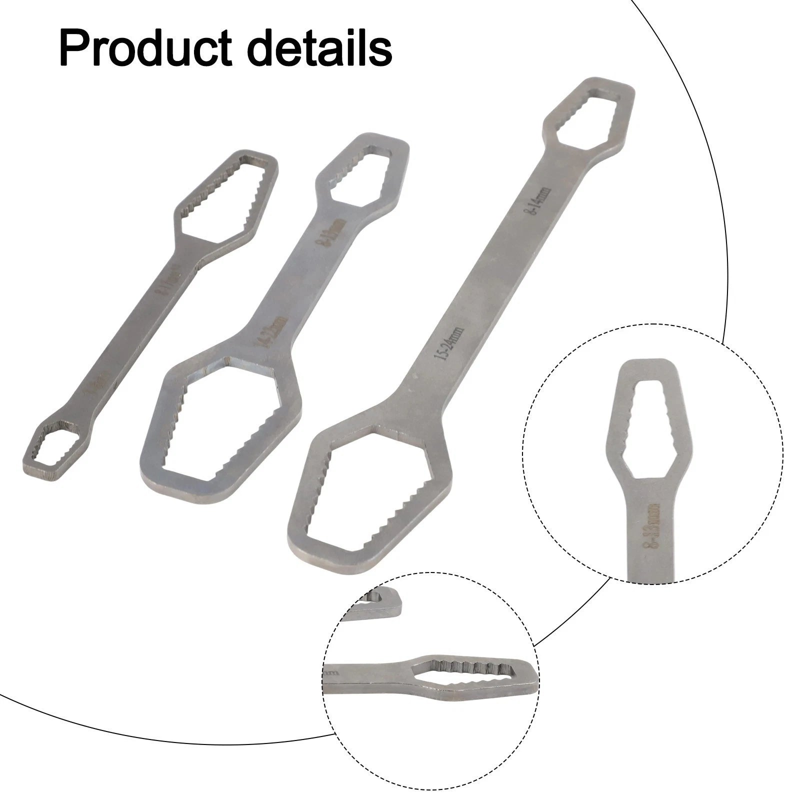 3X Adjustable Wrench Set for Professional and DIY Applications