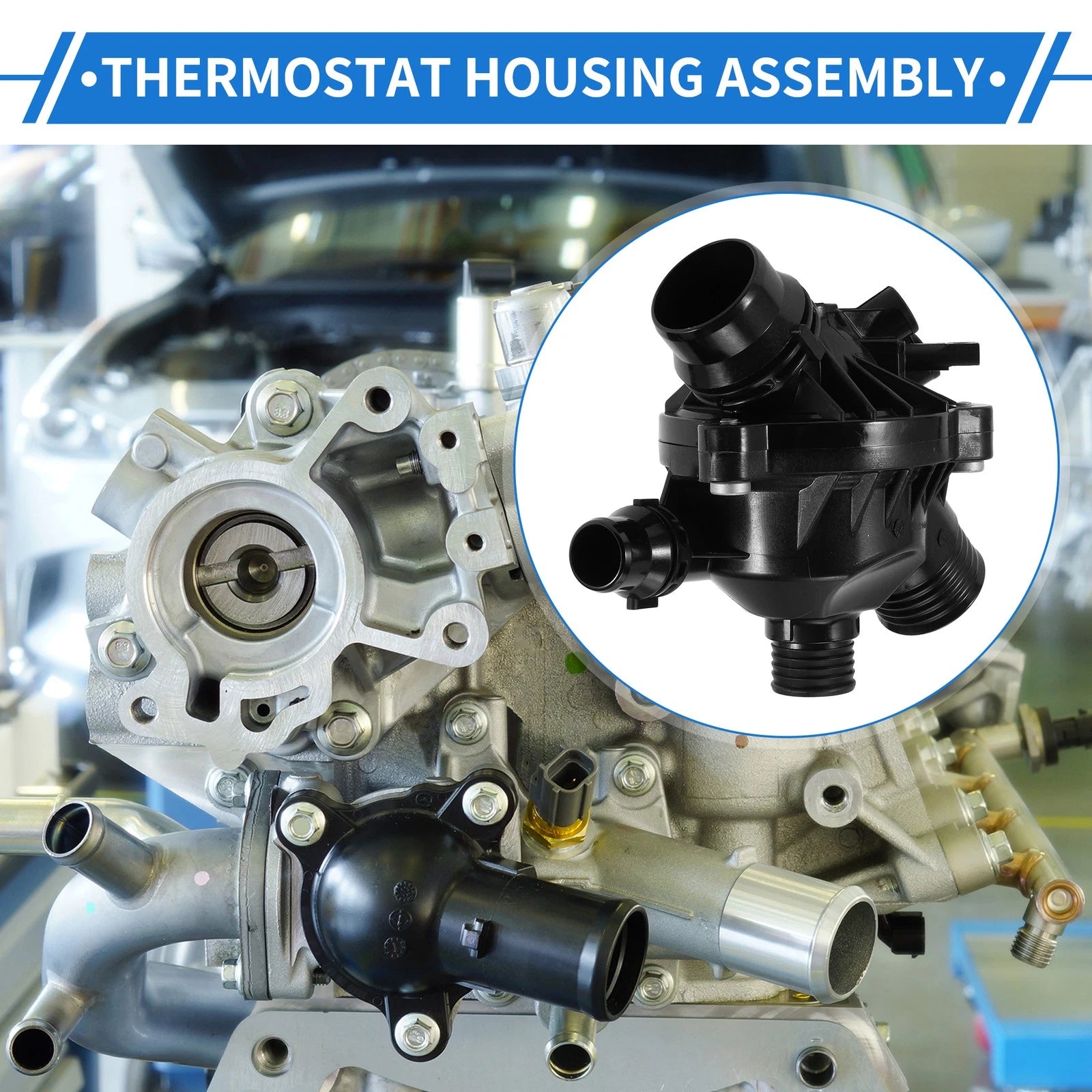 Engine Coolant Thermostat Housing Assembly for BMW 328i xDrive (2009–2013)