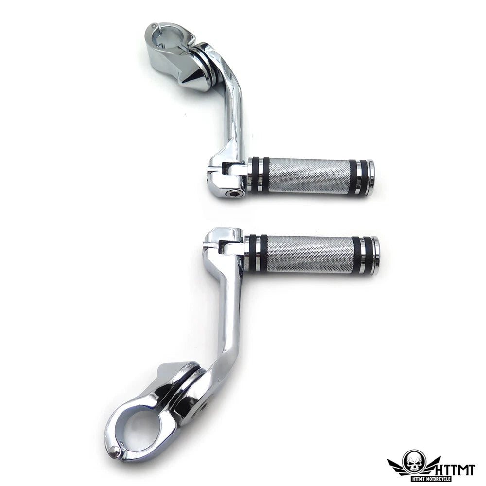 Chrome 5" Long Foot Peg Kit for Harley Davidson SuperLow 1200T (2014–2017)