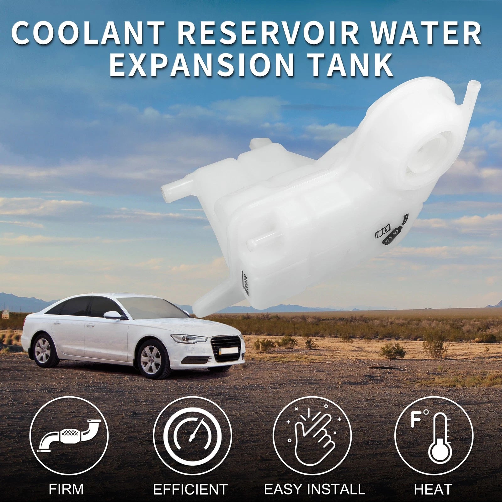 Coolant Expansion Tank with Sensor for Audi A6 (2006–2011)