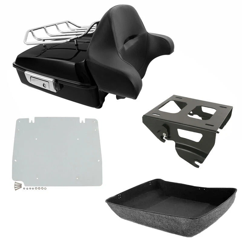 Chopped Trunk Solo Mount Rack Plate for Harley Touring Road King (2014–2026)