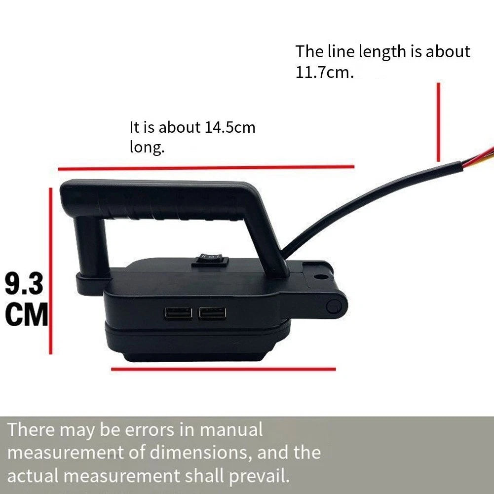Rechargeable Portable Lamp with Dual USB and High Low Beam Switch