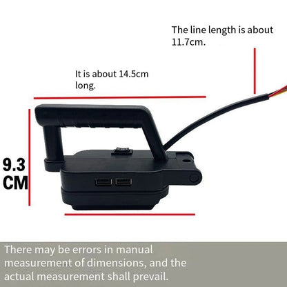 Rechargeable Portable Lamp with Dual USB and High Low Beam Switch