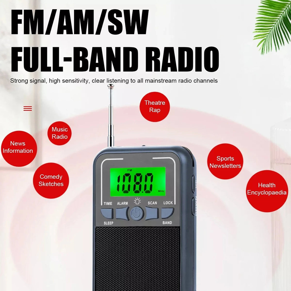 Digital Radio with Speaker & 3.5mm Headset Jack