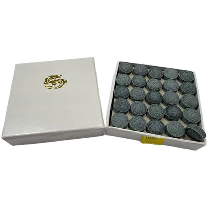 50 Pack Cowhide Billiard Tips for Cue Maintenance