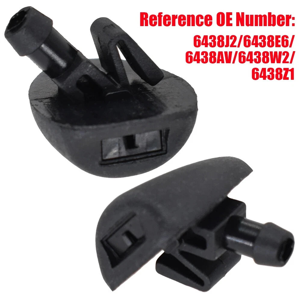 2Pcs Front Windshield Wiper Washer Nozzle For Citroen C2 C5 Peugeot 206 206+ 407