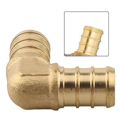 Set of 5 Brass PEX 90 Degree Elbows for Plumbing and Heating