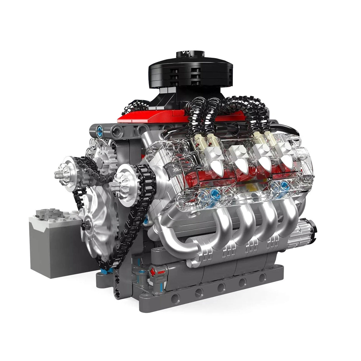 V8 Engine Motor for Building Toy Collection (Model Specific)