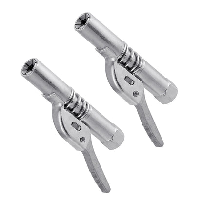 2X Grease Gun Coupler for Quick Release Lock Oil Injection Nozzles