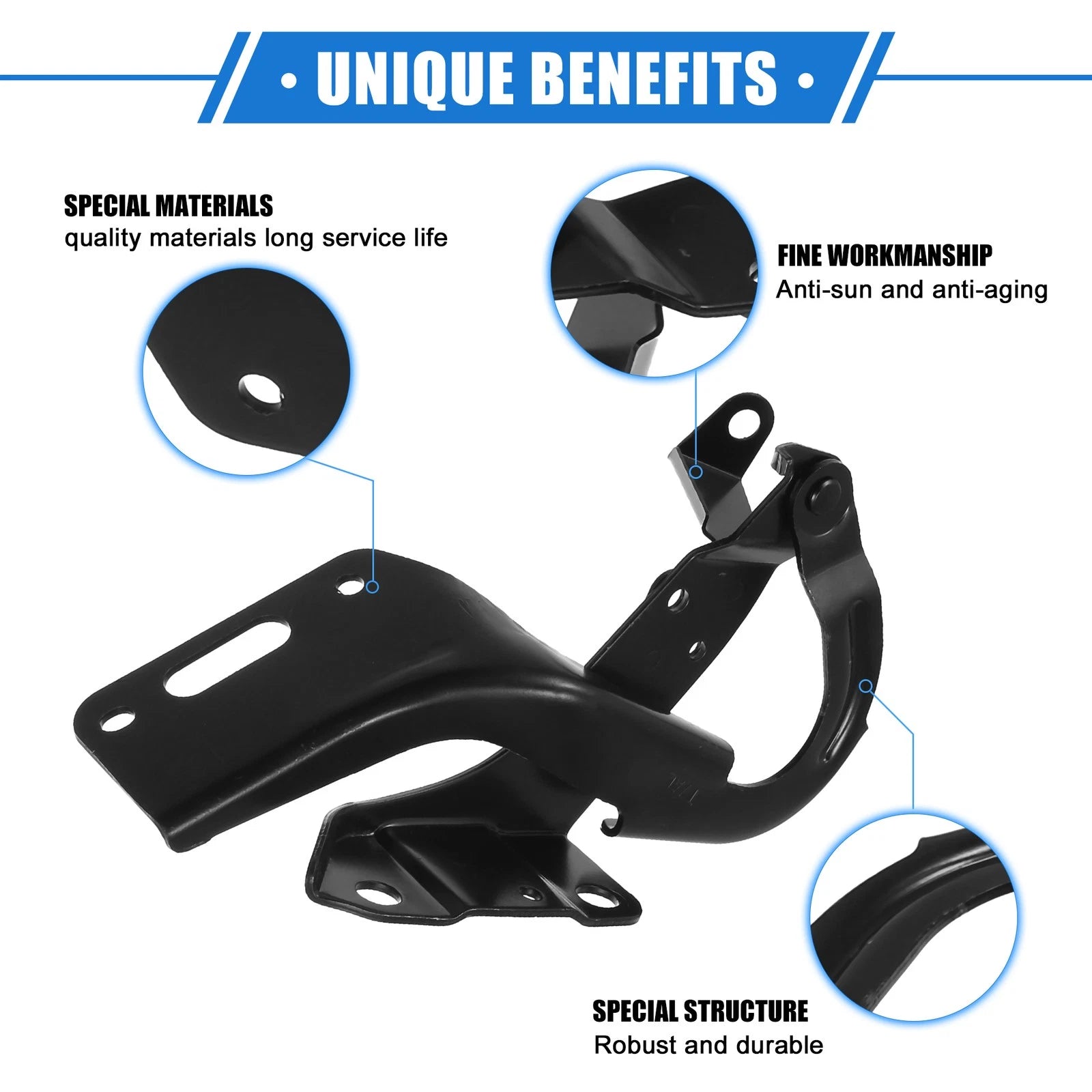 Hood Hinge Left Side Replacement for Honda HR-V (2016–2018) Durable Metal