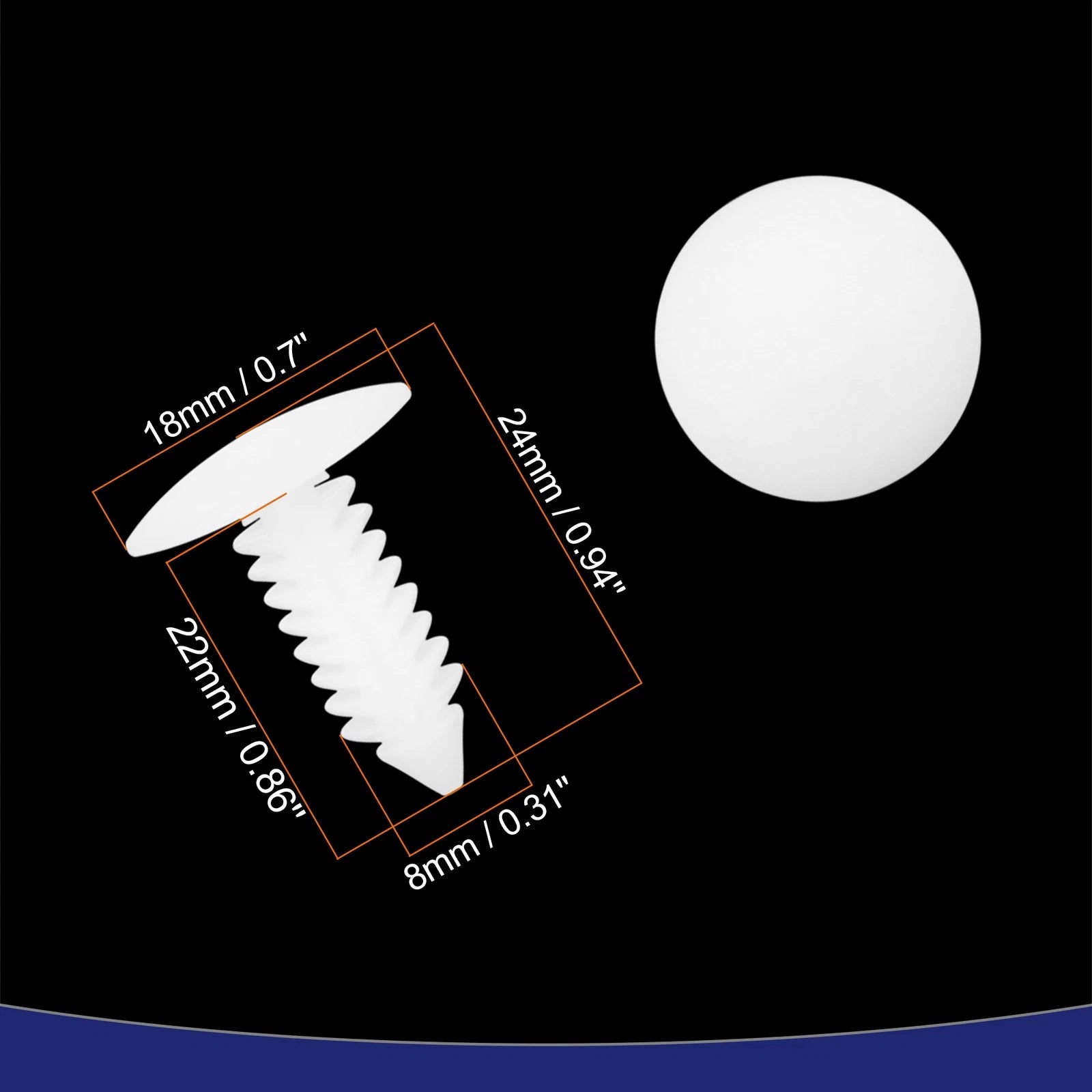 Trunk Clip Rivet Fasteners Expansion White Set for Honda (2000–2022)