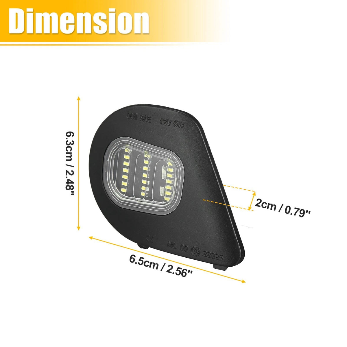 Turn Signal Light Front Left Replacement for Dodge 1500 2500 3500 (2013–2018)