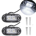 2X White Side Marker Lights for Trailer Caravan (12V)
