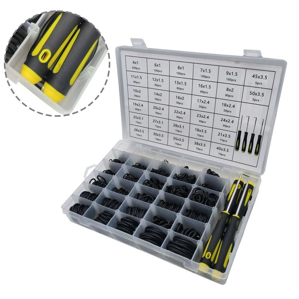 O-Ring Kit 32 Sizes for Automotive Repairs (Nitrile Rubber)