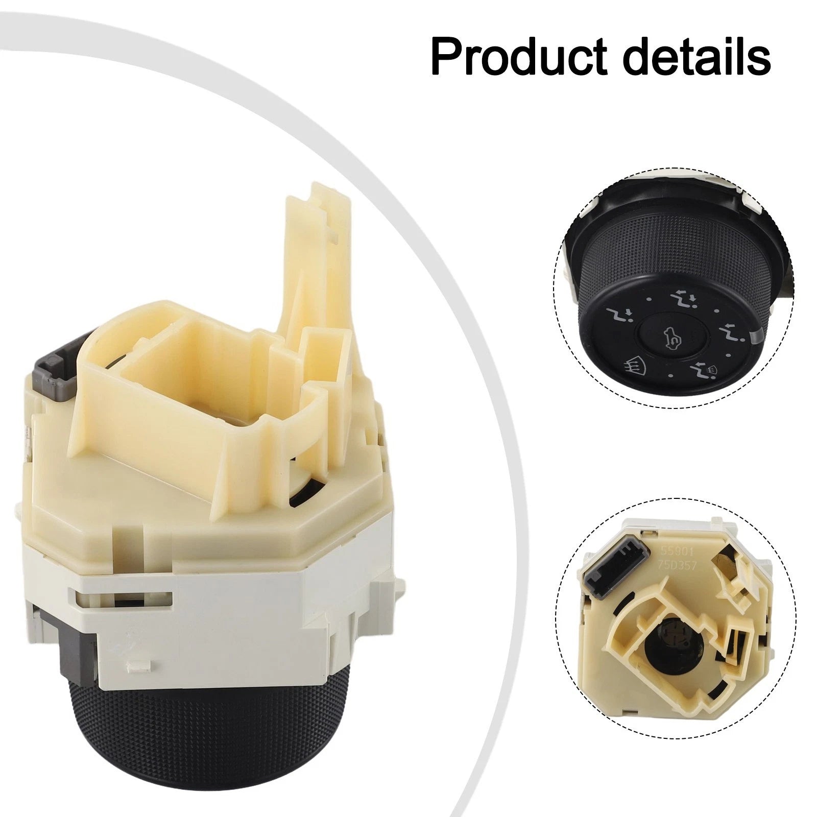 AC Climate Control Mode Switch for Toyota Corolla Matrix (2009–2013) OEM 5590175D357