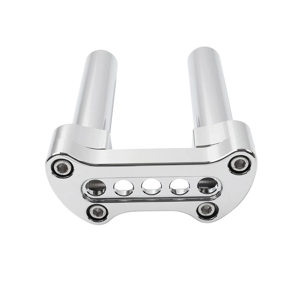 6.5" Handlebar Riser 5-Hole Top Clamp for Harley Softail Dyna Sportster (No Years) Chrome