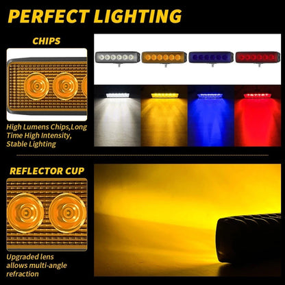 6 Inch LED Light Bar with 3030 Chips, 1700LM Output, DC12V