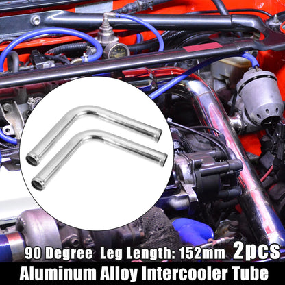 2X 1.25" Intercooler Pipe Air Intake Tube 90 Degree for