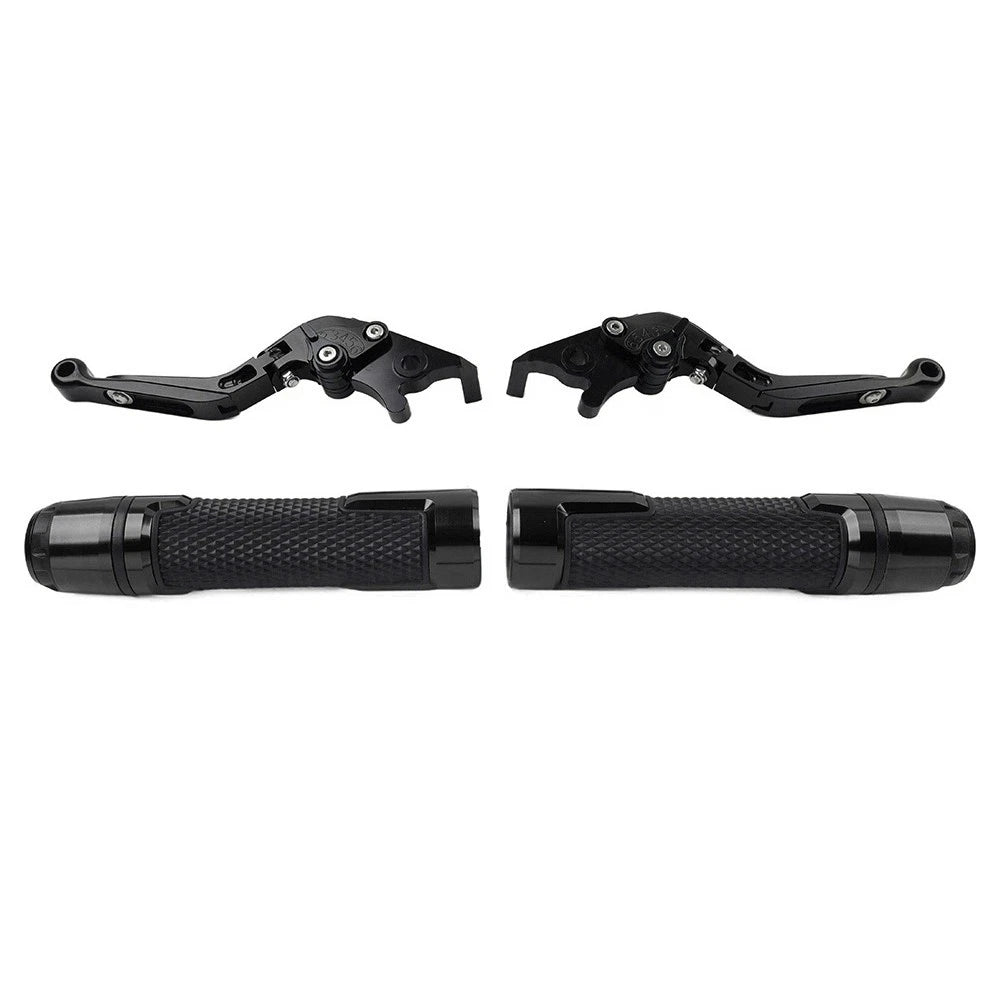Folding Extendable Brake Clutch Levers for Suzuki DL1000 (2002–2023) Black