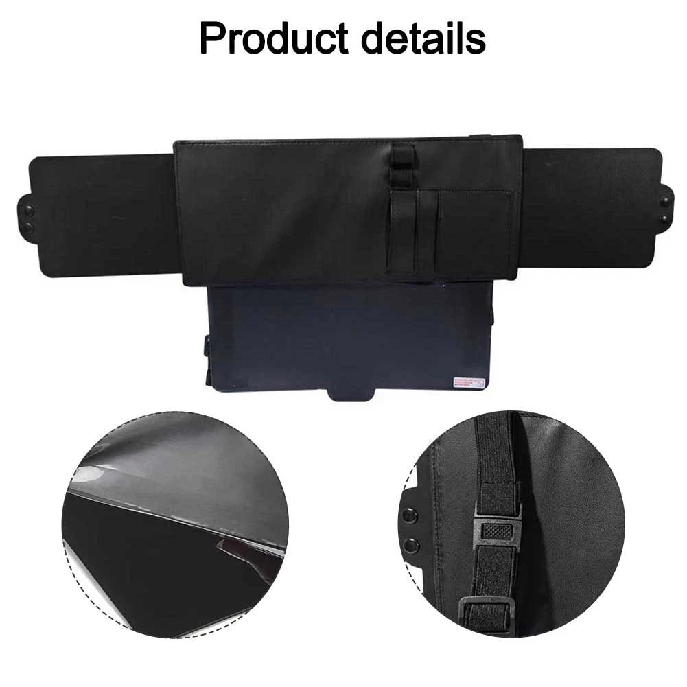 Adjustable Car Sun Visor Extension with Non-Slip Retractable Band Black