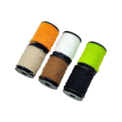Chenille Nymph Body Material 20 Meter Spool - White, Black, Beige, Brown