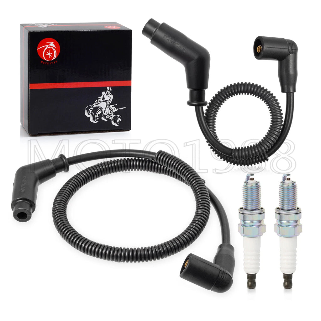 Spark Plug & Wire Cap Set for Can Am Outlander Renegade Commander Max (15in/24.4in)