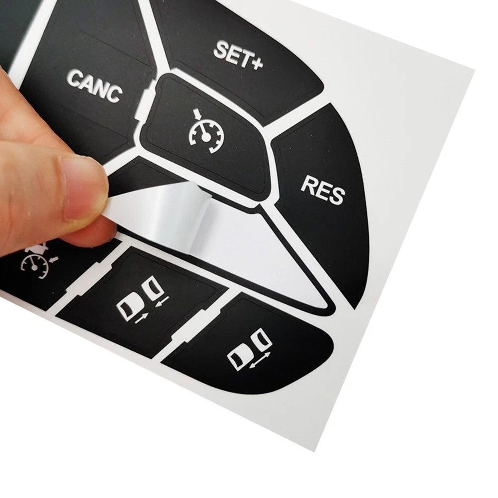 Steering Wheel Replacement Button Decal Sticker for Cherokee Commander