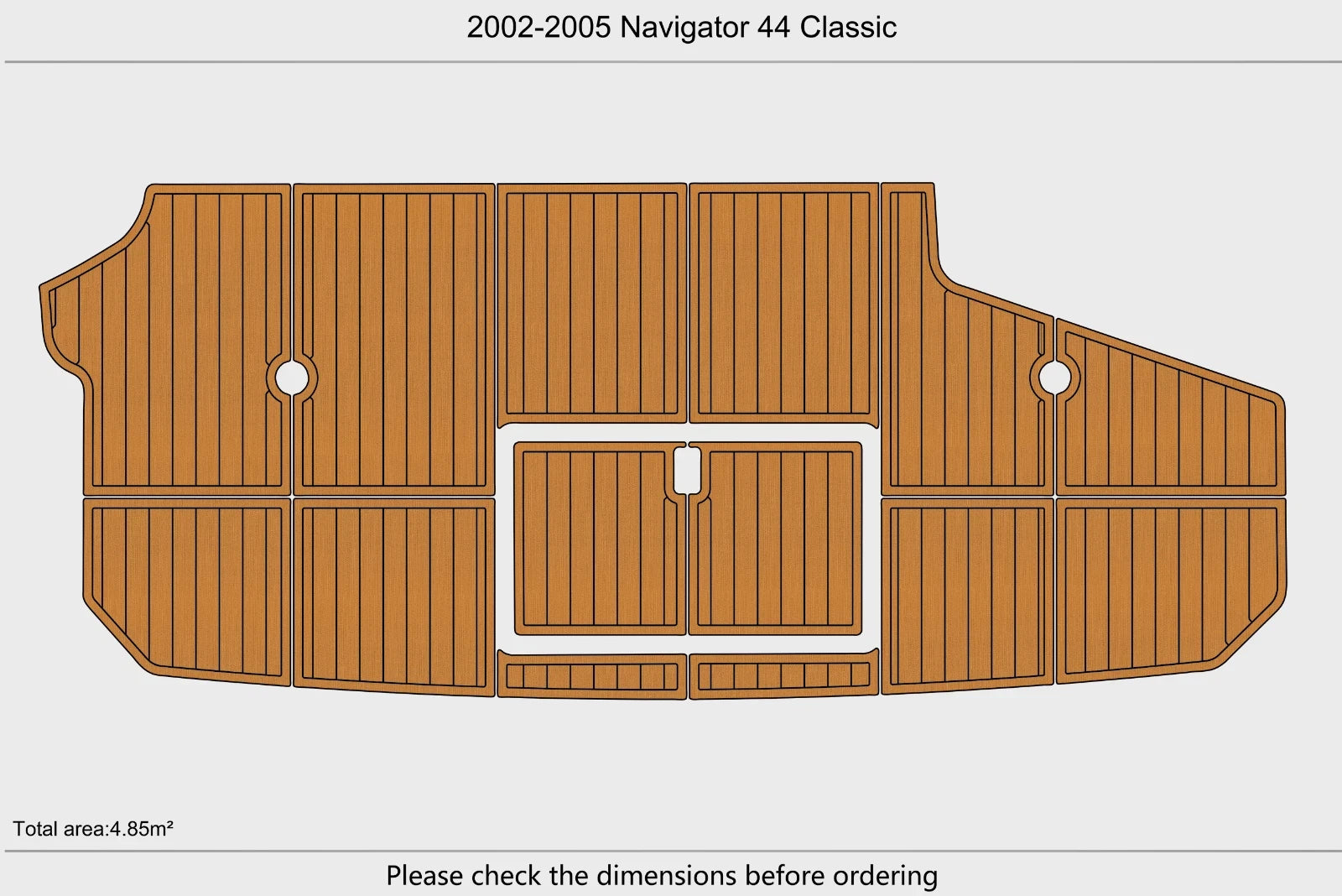 EVA Foam Faux Teak Deck Floor for Navigator 44 Classic (2002–2005)