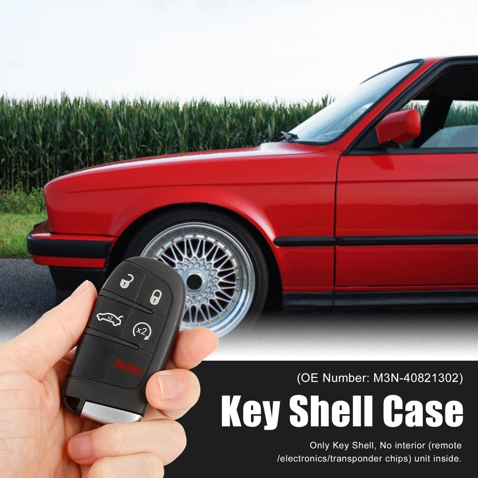 Car Key Fob Shell Case Replacement for Dodge Journey Challenger (2008–2019)