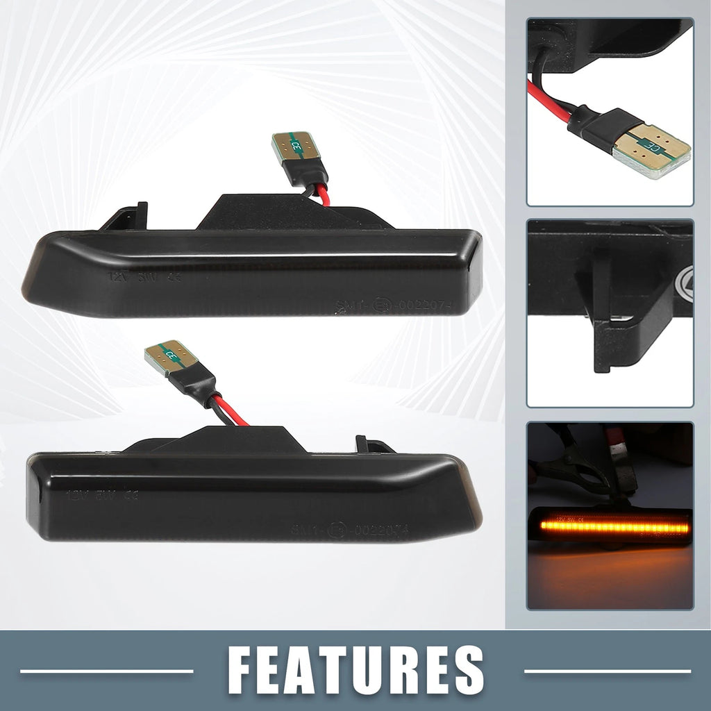 LED Side Marker Lights Amber Pair Replacement for BMW 323i 323is (1998–1999)