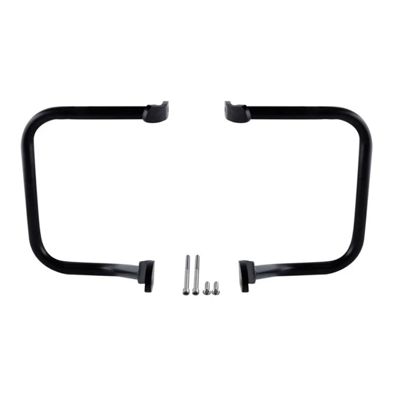 Chrome/Black Saddlebag Guard Rail Crash Bar for Harley FLST FLSTC (2000–2017)