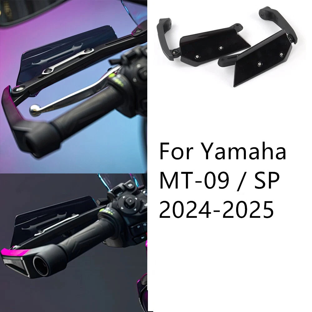1set Black Full Set Handguard Shield Hand Guard For Yamaha MT-09 / SP 2024-2025