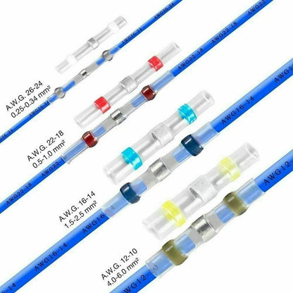 860pcs Waterproof Heat Shrink Butt Wire Connectors Terminals